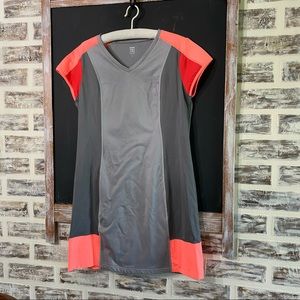 Title Nine Gidget Colorblock Active Dress Coral Gray